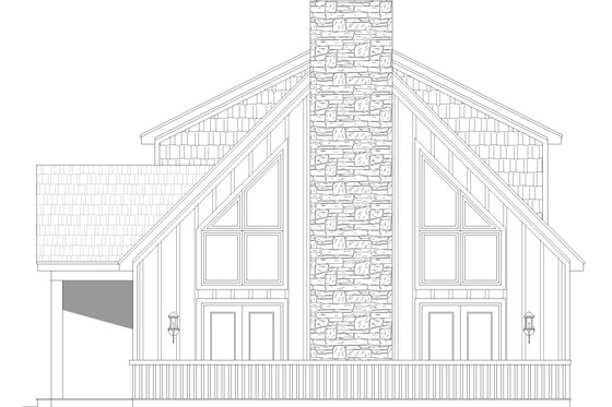 Exterior - Other Elevation 1 for Country House Plan #932-54 - 2 bed, 2 bath