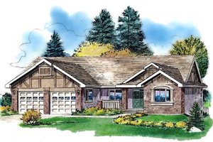 Traditional Exterior - Front Elevation Plan #18-325