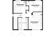 European Style House Plan - 3 Beds 1.5 Baths 1232 Sq/Ft Plan #23-500 