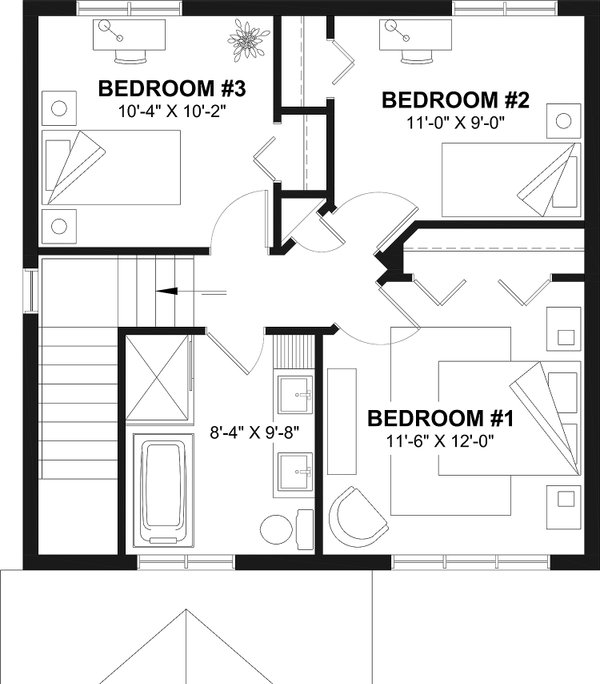 Dream House Plan - European Floor Plan - Upper Floor Plan #23-500
