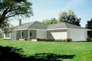 Ranch Exterior - Front Elevation Plan #1-1355