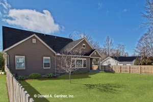 Exterior - Rear Elevation for European House Plan #929-830 - 3 bed, 2.5 bath