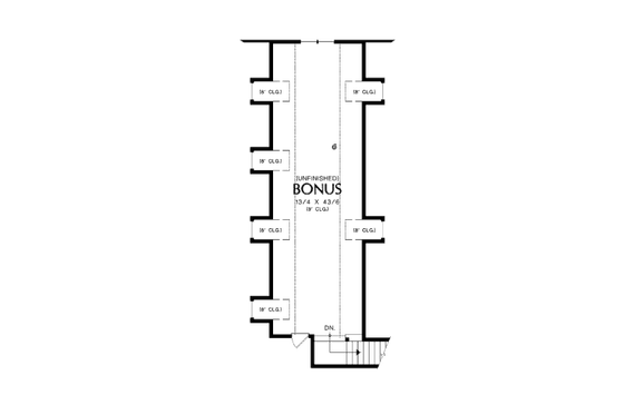 Floor Plan - Other Floor for European House Plan #48-430 - 3 bed, 2.5 bath