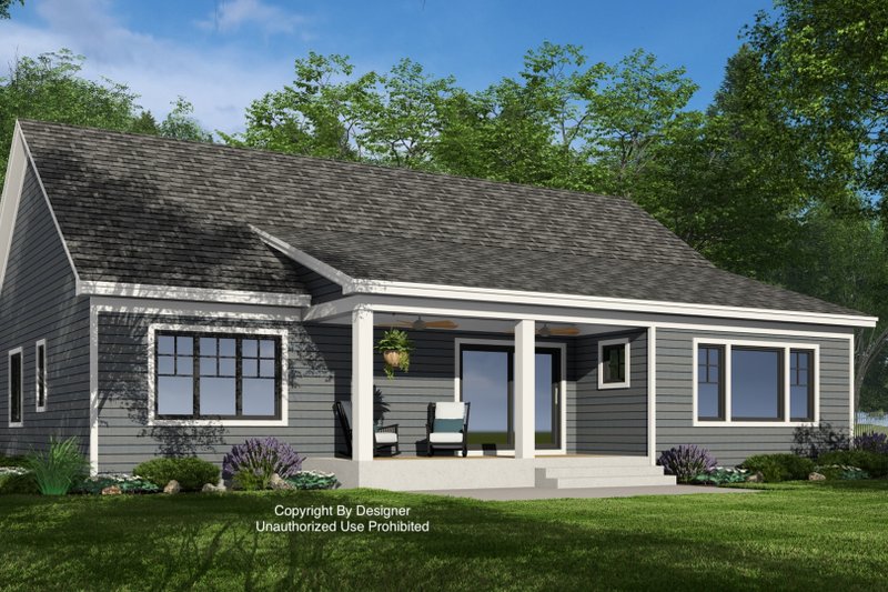 House Design - Exterior - Rear Elevation 2 for Craftsman House Plan #51-1394 - 3 bed, 2.5 bath