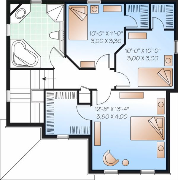 House Plan Design - Traditional Floor Plan - Upper Floor Plan #23-737
