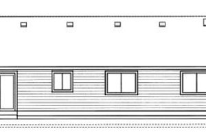 Exterior - Rear Elevation for Ranch House Plan #91-104 - 3 bed, 2 bath