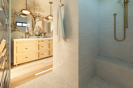 Interior - Master Bathroom 1 for Farmhouse House Plan #126-236 - 2 bed, 2 bath