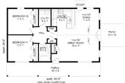 Ranch Style House Plan - 2 Beds 1 Baths 940 Sq/Ft Plan #932-972 