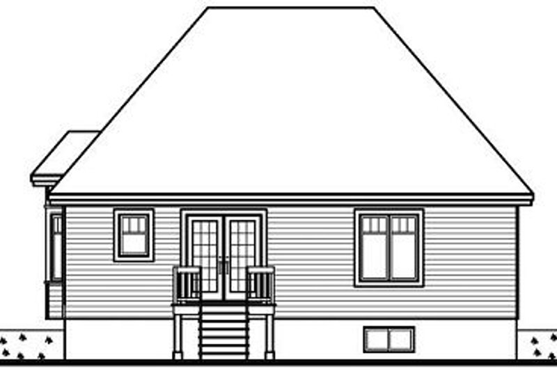 Dream House Plan - Exterior - Rear Elevation for Cottage House Plan #23-688 - 3 bed, 1 bath