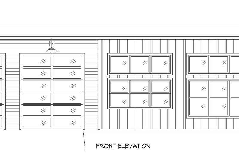 House Blueprint - Exterior - Front Elevation 3 for Modern House Plan #932-844 - 1 bed, 1.5 bath