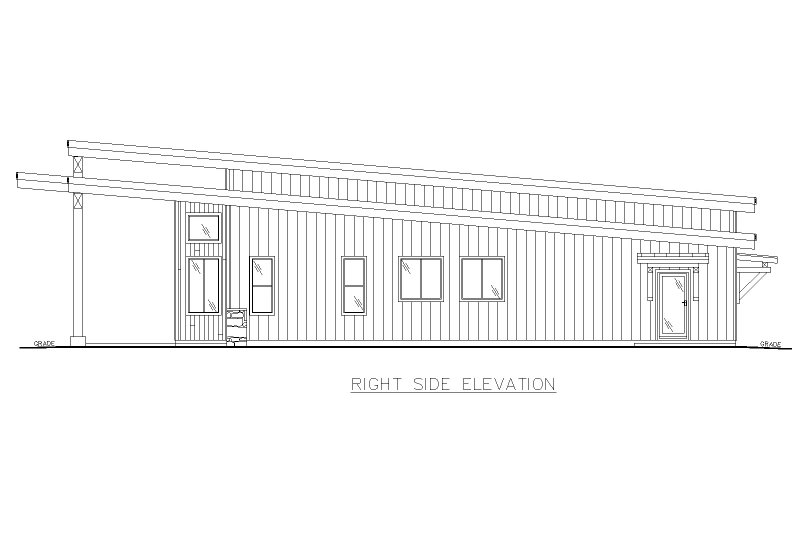 Home Plan - Exterior - Other Elevation 1 for Contemporary House Plan #117-1080 - 3 bed, 2 bath