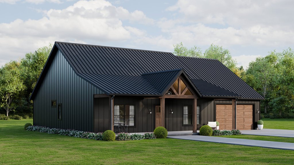 Exterior - Front Elevation 5 for Country House Plan #1089-66 - 3 bed, 2 bath