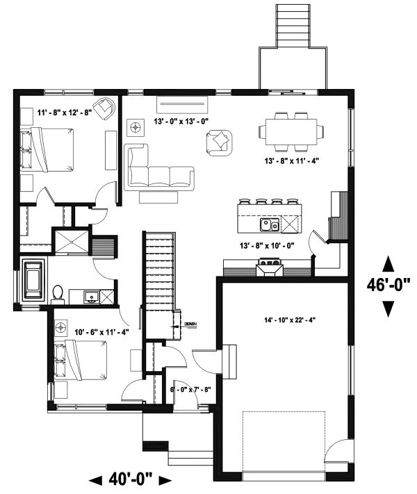 Dream House Plan - Modern Floor Plan - Main Floor Plan #23-2699