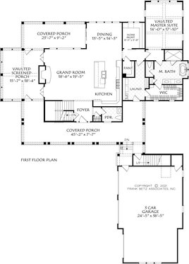 Floor Plan - Main Floor for Farmhouse House Plan #927-1021 - 4 bed, 3.5 bath