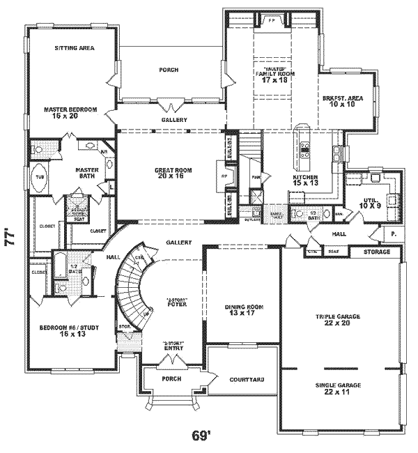 European Floor Plan - Main Floor Plan #81-409