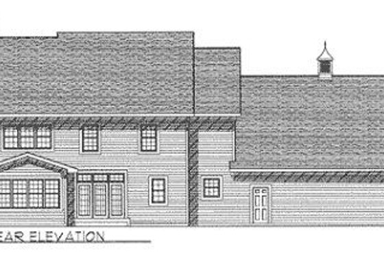 Exterior - Rear Elevation for Colonial House Plan #70-430 - 3 bed, 3.5 bath