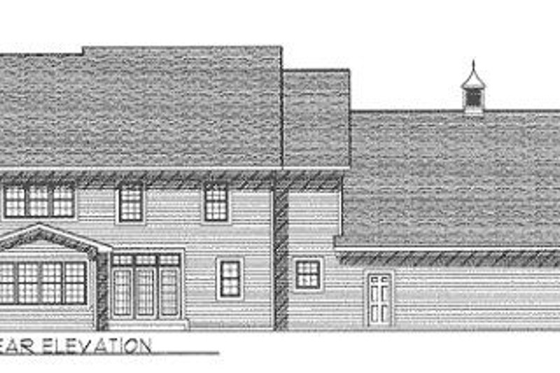 House Plan Design - Exterior - Rear Elevation for Colonial House Plan #70-430 - 3 bed, 3.5 bath