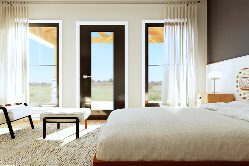 Home Plan - Interior - Master Bedroom for Barndominium House Plan #1064-419 - 3 bed, 3 bath