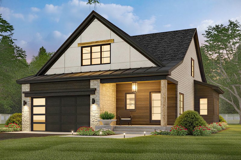 House Blueprint - Craftsman Exterior - Front Elevation Plan #51-1459