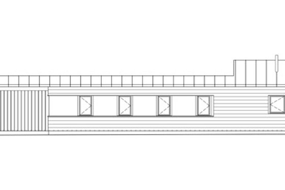 Exterior - Other Elevation 3 for Modern House Plan #488-1 - 2 bed, 2 bath