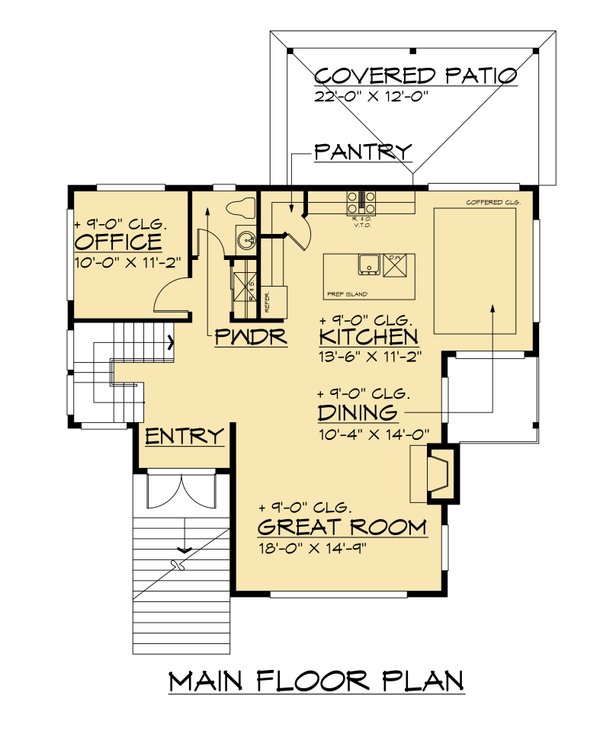 House Design - Contemporary Floor Plan - Main Floor Plan #1066-293
