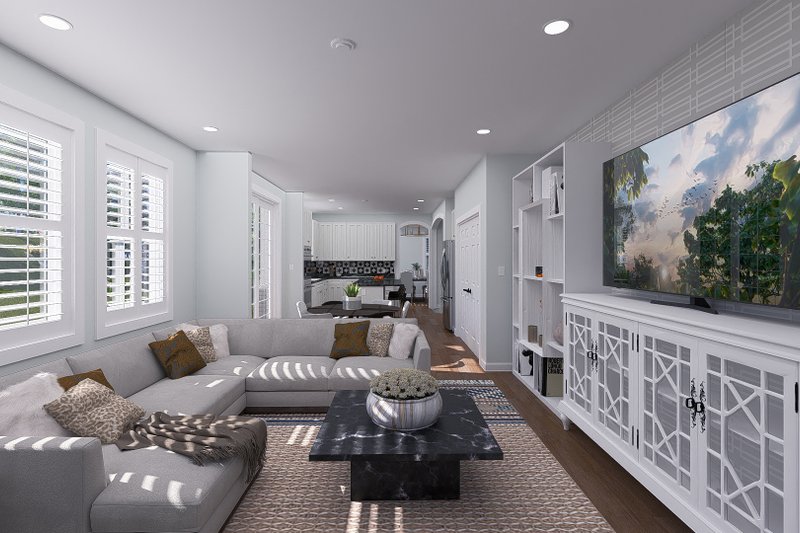 House Design - Interior - Family Room for Farmhouse House Plan #1060-262 - 4 bed, 2.5 bath