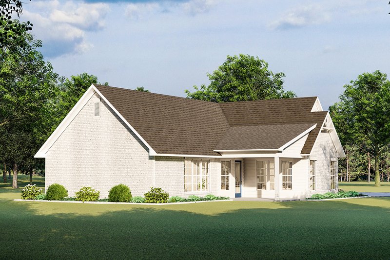 House Blueprint - Exterior - Rear Elevation for Cottage House Plan #406-9657 - 3 bed, 2 bath