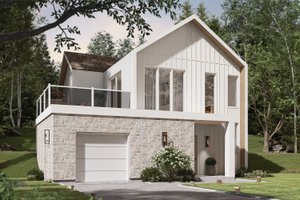 Contemporary Exterior - Front Elevation Plan #23-2866