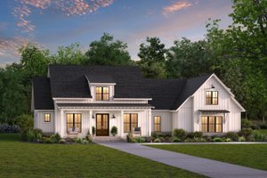 Exterior - Front Elevation Home Plan - Farmhouse Exterior - Front Elevation Plan #430-156