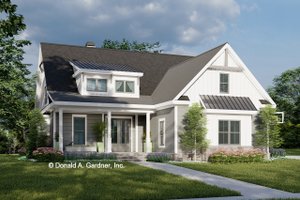 House Blueprint - Cottage Exterior - Front Elevation Plan #929-1180