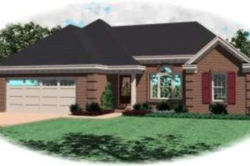 Exterior - Front Elevation 2 for European House Plan #81-1416 - 3 bed, 2 bath