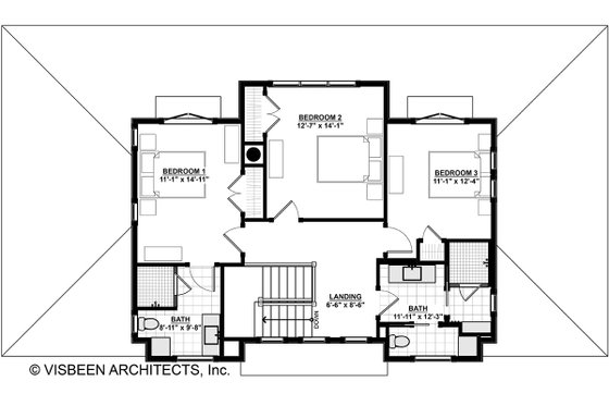 Floor Plan - Upper Floor for Cottage House Plan #928-302 - 4 bed, 3.5 bath