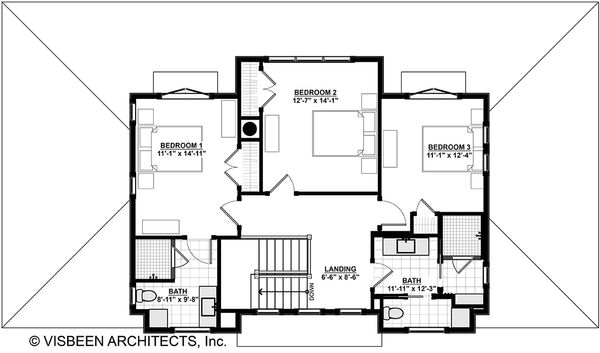 House Blueprint - Cottage Floor Plan - Upper Floor Plan #928-302