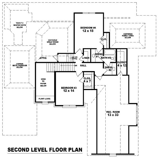 European Floor Plan - Upper Floor Plan #81-1580