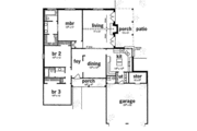 European Style House Plan - 3 Beds 2 Baths 1812 Sq/Ft Plan #36-157 