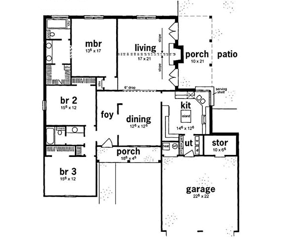 House Plan Design - European Floor Plan - Main Floor Plan #36-157