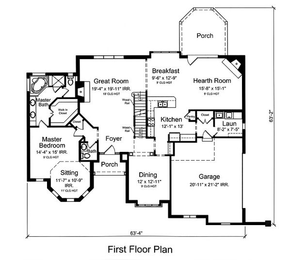 Traditional Floor Plan - Main Floor Plan #46-502