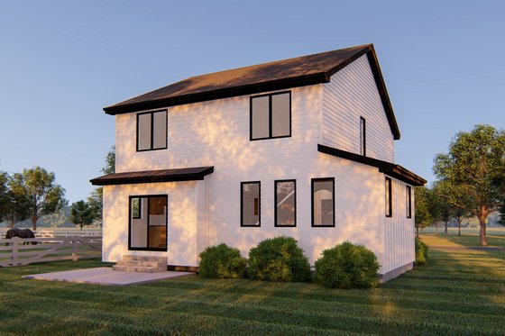Exterior - Rear Elevation for Farmhouse House Plan #455-265 - 3 bed, 2.5 bath