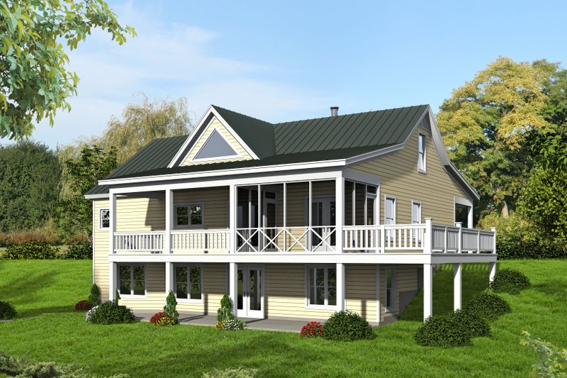 House Plan Design - Exterior - Rear Elevation for Traditional House Plan #932-567 - 2 bed, 2 bath