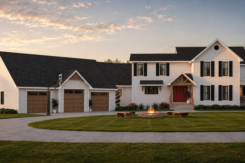 Architectural House Design - Exterior - Other Elevation 2 for Farmhouse House Plan #1064-471 - 4 bed, 2.5 bath