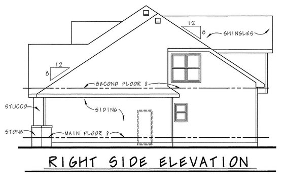 Exterior - Other Elevation 1 for Traditional House Plan #20-1788 - 4 bed, 4 bath