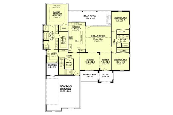 Floor Plan - Other Floor for Farmhouse House Plan #430-189 - 3 bed, 2 bath