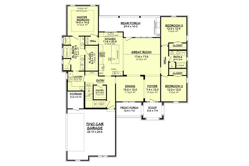 Home Plan - Floor Plan - Other Floor for Farmhouse House Plan #430-189 - 3 bed, 2 bath
