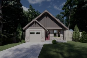 Prairie Exterior - Front Elevation Plan #53-745