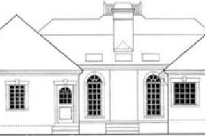 Exterior - Rear Elevation for European House Plan #406-185 - 3 bed, 2 bath