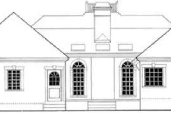 Exterior - Rear Elevation for European House Plan #406-185 - 3 bed, 2 bath