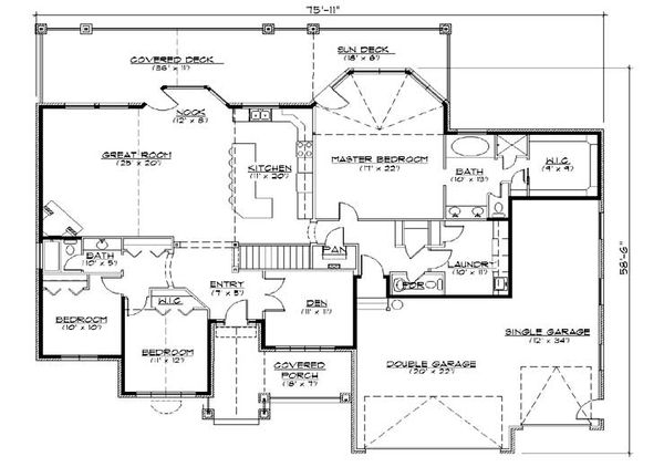 Dream House Plan - European Floor Plan - Main Floor Plan #5-361
