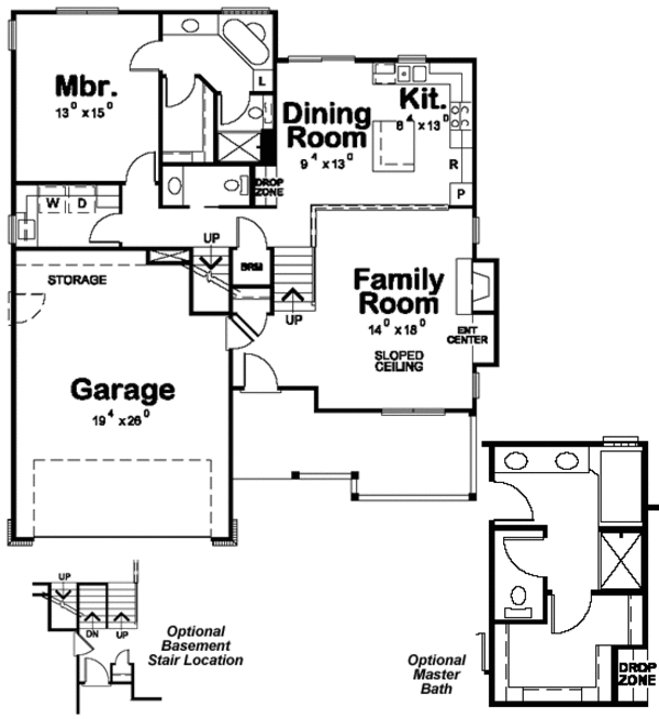 House Design - Traditional Floor Plan - Main Floor Plan #20-1786