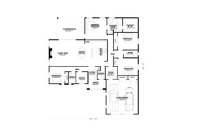 Floor Plan - Main Floor for Ranch House Plan #1112-7 - 4 bed, 3 bath