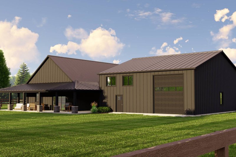 House Blueprint - Exterior - Other Elevation 1 for Country House Plan #1064-242 - 3 bed, 2 bath
